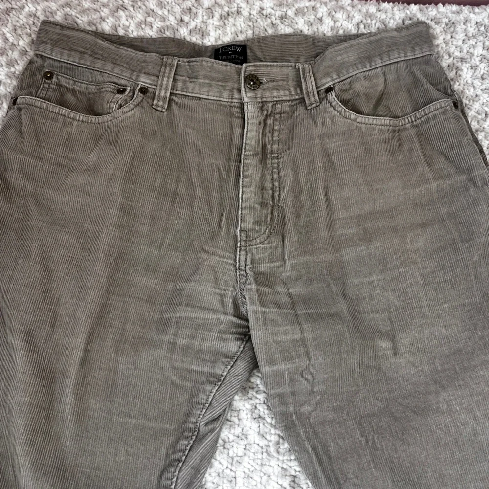 J. Crew The Sutton Corduroy Pants Mens‎ 33x32 Tan Khaki Straight Leg A8934